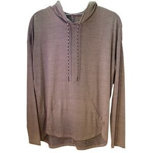 Eddie Bauer Women's Resolution Stretch Hoodie Heather Blue Small Gorpcore Hiking